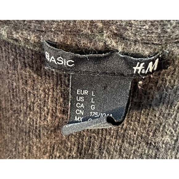 H&M Women Size Large‎ Open Cardigan Chocolate Brown - Picture 3 of 4